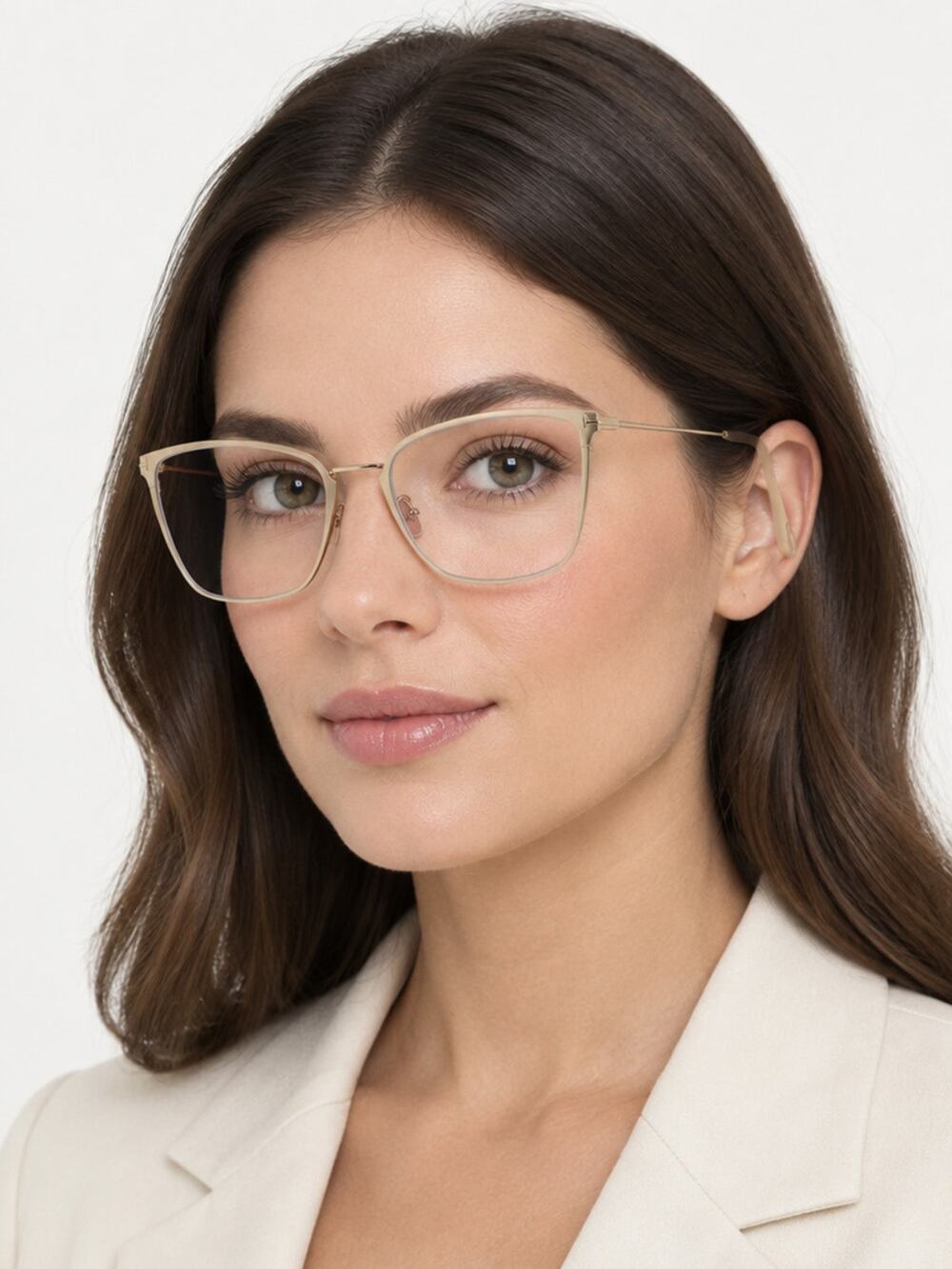 NEW Tom Ford FT5839-B 025 Ivory Sunglasses Authentic